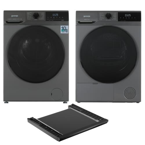 Стирально-сушильная колонна Gorenje LA серый
