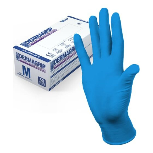 Перчатки смотровые Dermagrip High Risk CТ0000000686 латекс 50шт р.M