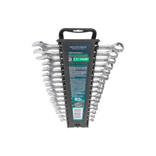 Набор ключей комбинированных Rockforce RF-5161MP(54740) 16пр. 6-19, 22, 24мм