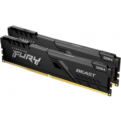 ОЗУ Kingston 32GB 3200MHz DDR4 CL16 DIMM (Kit of 2) 1Gx8 Fury Beast Black KF432C16BB1K2/32