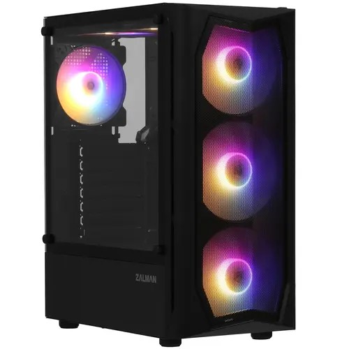 Корпус ZALMAN N4 Rev.1, ATX, Black, 2xUSB2.0, 1xUSB3.0, Front 3x140mm RGB, Rear 1x120mm RGB, TOP 2x120mm RGB