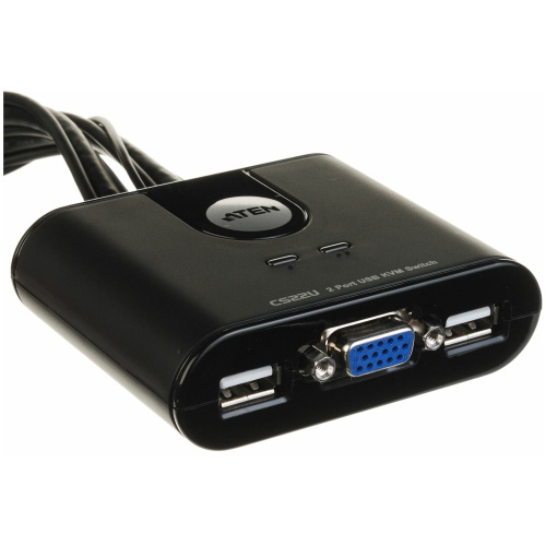 KVM-переключатель Aten CS22U-AT 2-Port USB VGA Cable KVM Switch with Remote Port Selector
