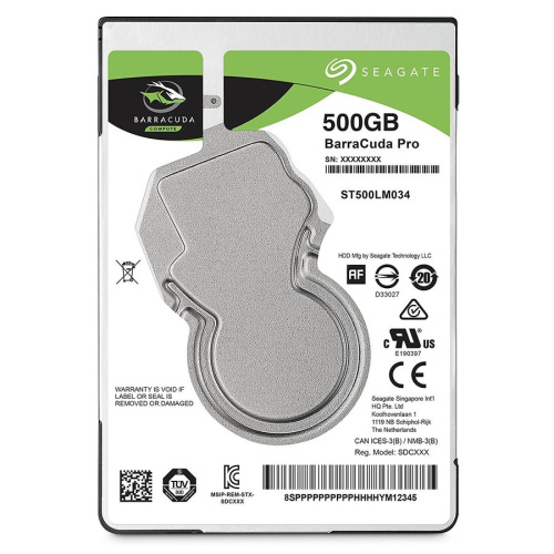 HDD Seagate Original Sata3 500Gb ST500LM034 (7200rpm) 128Mb 2.5"