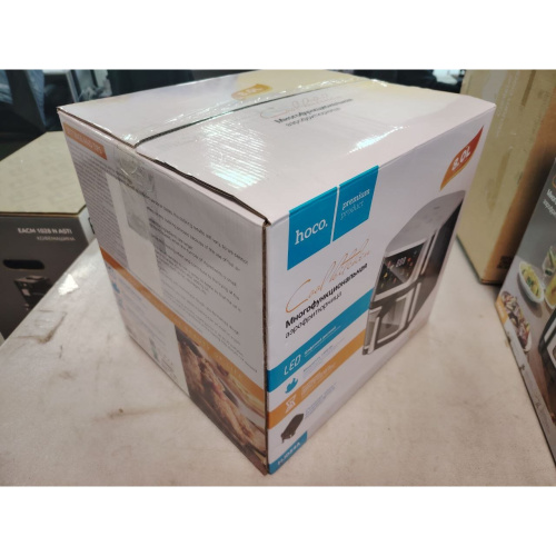 УЦ Аэрогриль HOCO HJD54A 8L multifunctional air fryer черный (плохая упаковка, крышка пластика отходит, потертости на пластике)