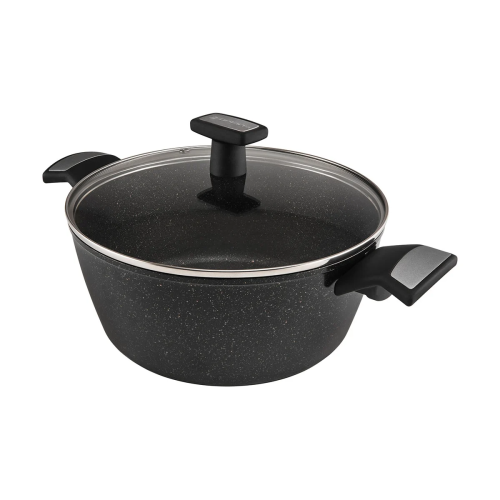 Кастрюля Polaris Monolit 24C 4л. d=24см с крышкой черный (015249)