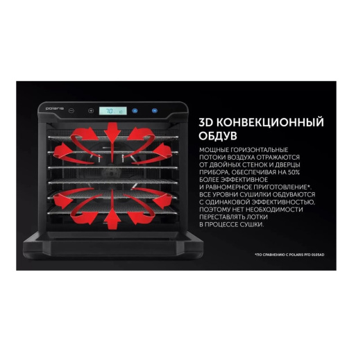 Сушка для фруктов и овощей Polaris PFD 2402H Pro 19под. черный