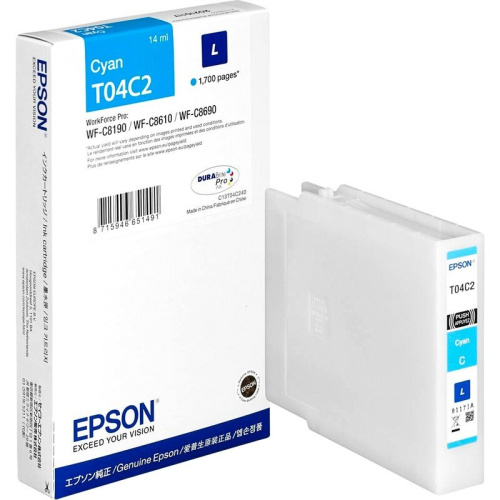 Картридж Epson C13T04C240 WF-C81xx Ink Cartridge L Cyan