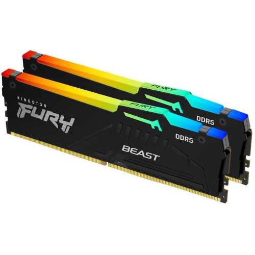 ОЗУ Kingston Fury Beast Black EXPO RGB KF556C36BBEAK2-32 32GB U-DIMM DDR5 , 5600МГц, CL36 (Kit of 2)