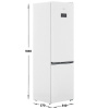 Холодильник с морозильником Beko B3R0CNK312HW белый