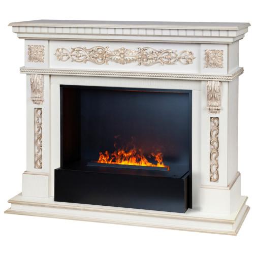 Электрокамин RealFlame Estella 25,5/26 WT с очагом 3D Cassette 630 Black Panel