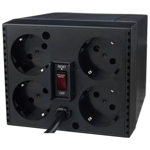 Стабилизатор напряжения Powercom TCA-1200 600Вт 1200ВА черный