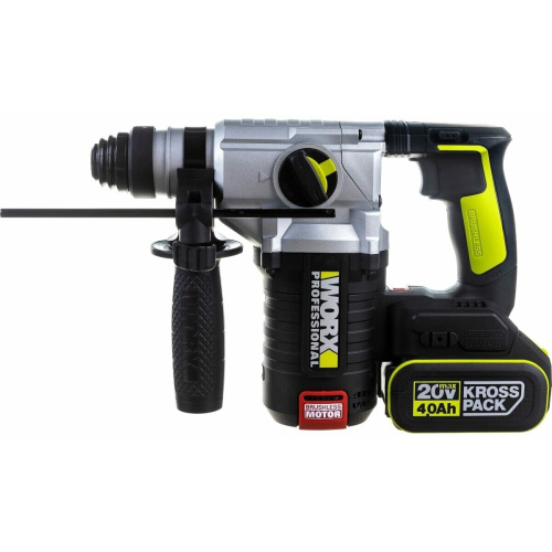 Перфоратор WORX Professional WU388 аккумуляторный, 4Ач х2 АКБ, ЗУ 2А