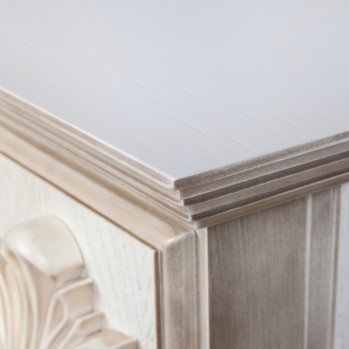 Портал каминный из МДФ RealFlame Imperia 33/26 белый дуб с золотой патиной