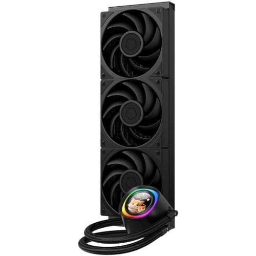 СВО ID-COOLING FX360 LCD PE LGA1851/1700/1200/115X/AM4/AM5 (TDP 350W, ARGB Pump, LCD Display, PWM, Triple Fan 120mm)