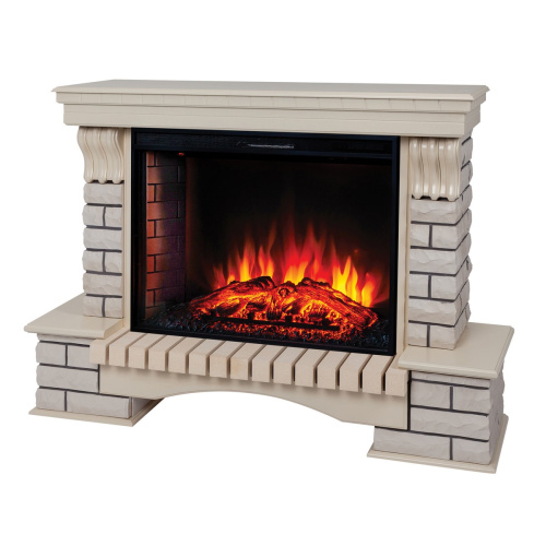 Электрокамин RealFlame Country 33/33W WT с очагом Epsilon 33