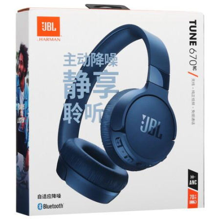 Беспроводные/проводные наушники JBL Tune 670NC синий