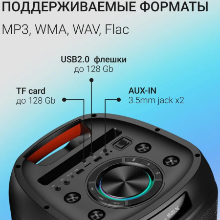 Минисистема Digma D-MC1722 черный