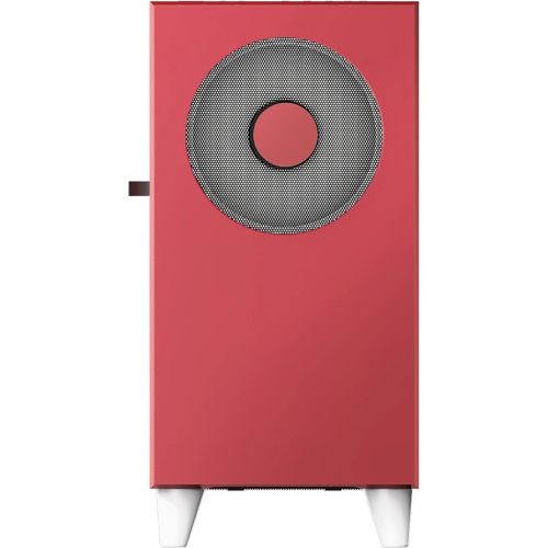 Корпус WIZMAX EM1 Woofer Red без БП M-ATX Mini-Tower, TG, 1x160mm + LED, 1xUSB-A 3.0 2.0, mATX, mITX