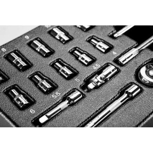 Торцевые головки NEO Tools 84-237 1/4, 19 шт.