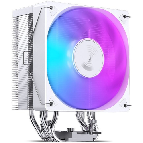 Кулер JONSBO CR-1000 Evo Color White LGA1700/1200/115X/AM5/AM4 (TDP 220W, PWM, 120mm Dynamic Multi-Color LED Fan, 4 тепловые трубки, белый)