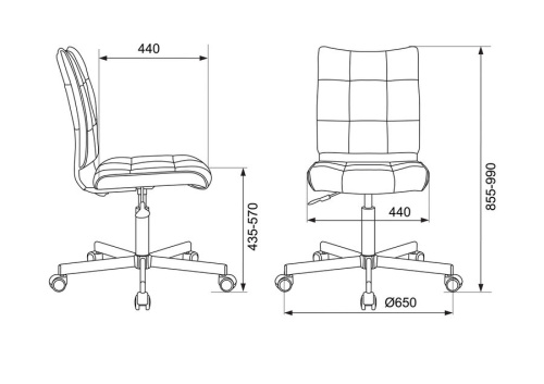 Кресло Бюрократ CH-330M/LT-20 без подлокотников черный крестовина металл
