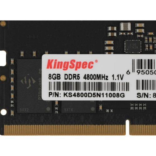 ОЗУ Kingspec KS4800D5N11008G DDR5 8GB 4800MHz RTL PC5-38400 CL40 DIMM 288-pin 1.1В single rank Ret