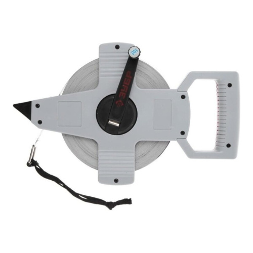 Лента мерная геодезийная Зубр 34181-100 стальное полотно с защитным покрытием/100мх10мм