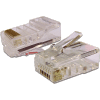 Коннектор LANMASTER (TWT-PL45-8P8C-V) RJ45 UTP 8P8C, универсальный, со вставкой, cat.5e, 100 шт.
