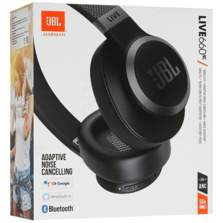 Беспроводные/проводные наушники JBL LIVE 660NC черный