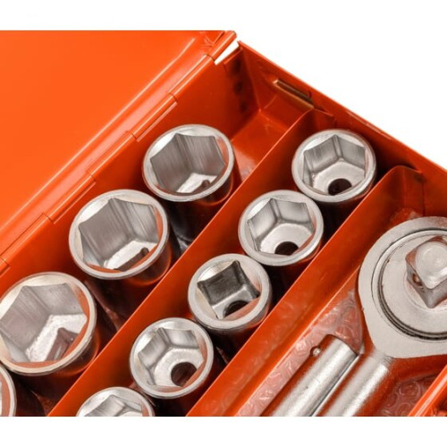 Набор головок торцевых Gigant GAS20 6-ти гранных с трещоткой 3/4" 20 пр.