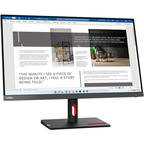 Монитор Lenovo ThinkVision S27i-30 (63DFKAT4UK) черный