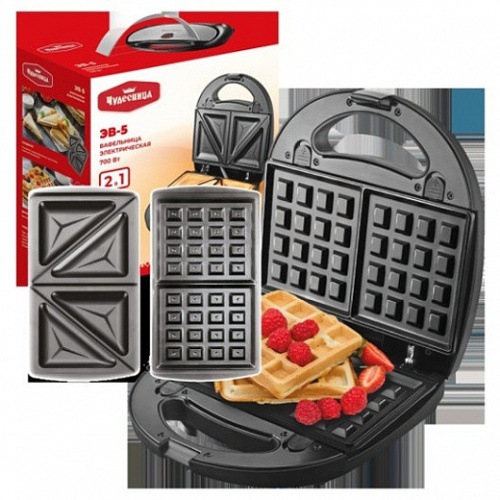 Вафельница электрическая Чудесница ЭВ-5 (700 Вт, Черный)