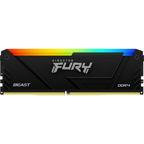 ОЗУ Kingston Fury Beast Black RGB XMP KF436C18BB2A/32 32GB DDR4 3600MHz DIMM CL18, 1.35V 288-pin Non-ECC