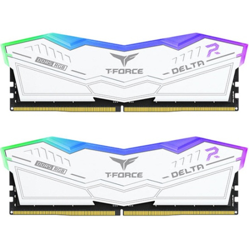 ОЗУ TEAMGROUP T-Force Delta RGB 32GB (FF4D532G6000HC28ADC01) (2x16GB) DDR5 6000MHz CL28 (28-36-36-76) 1.40V / White