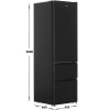 Холодильник с морозильником Hisense RM469N4AFD1 черный