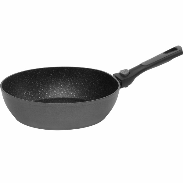 Сковорода Polaris Monolit 26F, без крышки, черный