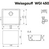 Кухонная мойка Weissgauff WGI 45008 Anthracite