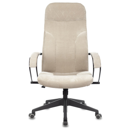 Кресло Бюрократ CH-608Fabric-Beige для руководителя песочный Light-21 крестов. пластик