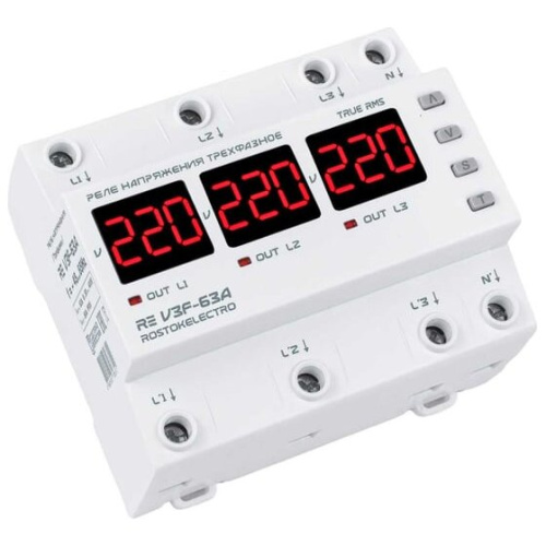 Реле напряжения RE V3F-63A