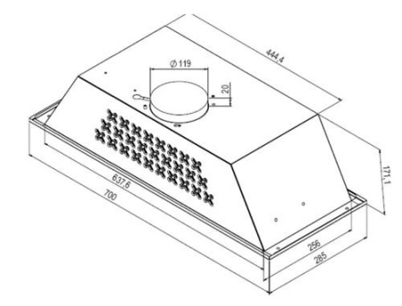 Вытяжка полновстраиваемая DeLonghi COSETTA 708 IM серебристый