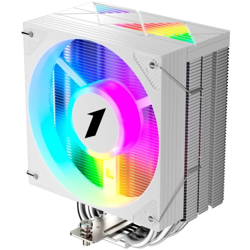 Кулер 1STPLAYER Cryo CY12L White / 4HPx6mm, single tower, 1x120mm ARGB fan, 750-1900 RPM, 57.6 CFM, 38.2 dBA