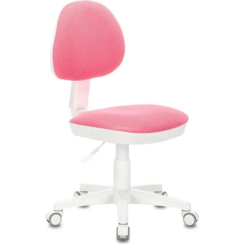 Кресло детское Бюрократ KD-3/WH/TW-13A розовый, крестов. пластик белый