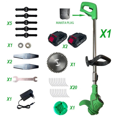 Триммер-газонокосилка ZITREK GreenCut 20 Pro (082-2005) (20В, Li-ion аккумулятор 2шт, колеса)