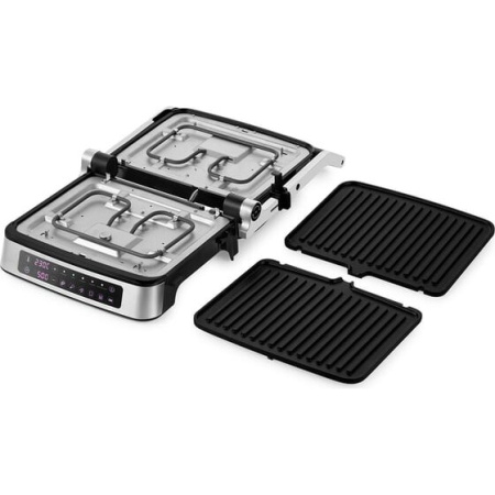 Электрогриль Kitfort КТ-1687 серебристый/черный