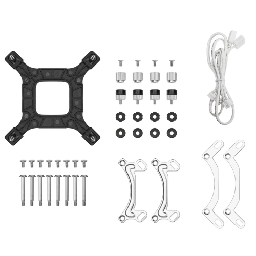 СВО DEEPCOOL LE240 V2 Pure White LGA1851/1700/1200/115X/AM5/AM4 (TDP 250W, ARGB Pump, Anti-Leak edition, PWM, Dual Fan)