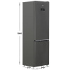 Холодильник с морозильником Beko B3R0CNK312HG серый