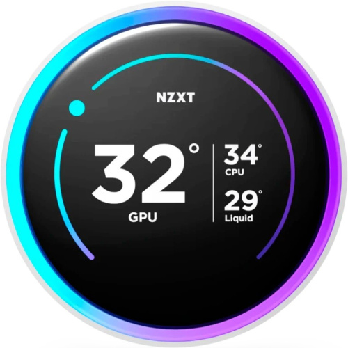 СВО NZXT Kraken Elite 280 RGB (RL-KR28E-W2) (250W, 280mm, LED temp., White/ Fans 2x140mm, 98.61C