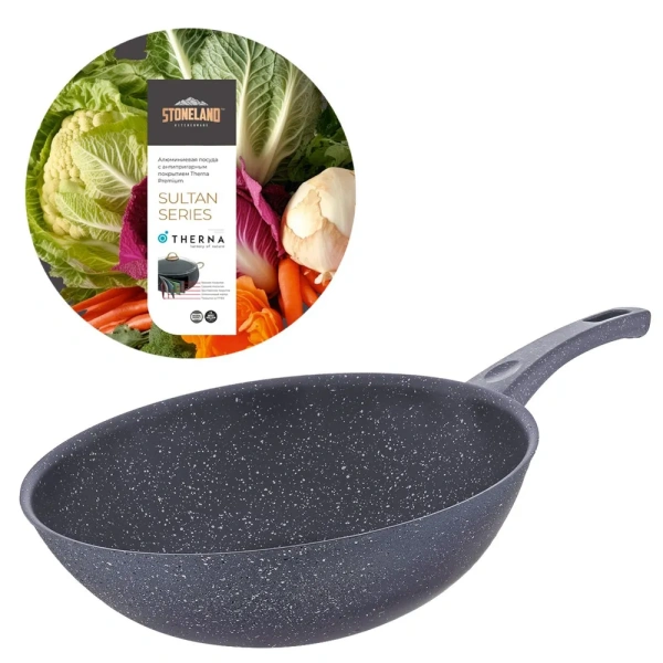 Сковорода STONELAND SLW-0828DA Темный антрацит