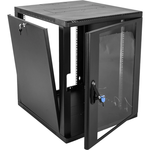 Шкаф коммутационный ЦМО ШРН-12.650-9005 настенный 12U 600x658мм черный