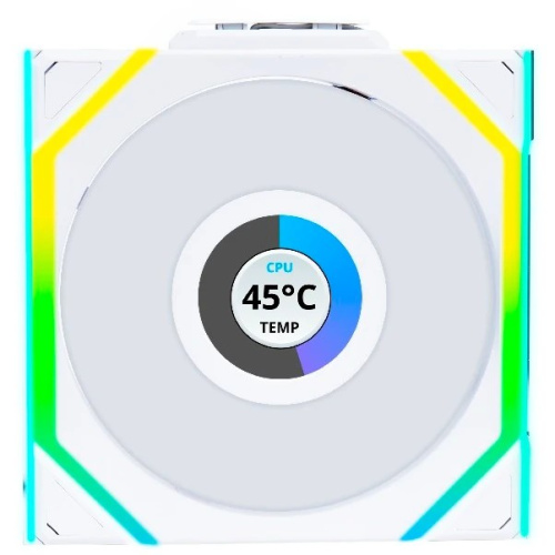 Комплект вентиляторов (3шт.) Lian Li UNI Fan SL Wireless LCD 120 Reverse Blade (G99.12RSLLCD1W3W.R0)/12RSLLCD1W3W White/120x124,5x28мм(1.6”,PWM,ARGB)